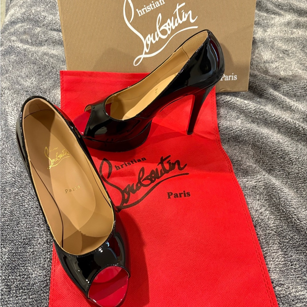 Christian Louboutin Black Patent Leather Heels